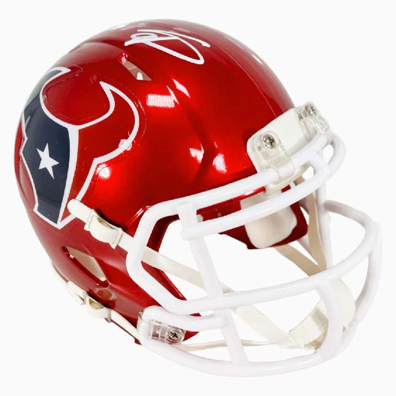 Rugby Helmet For Team Training-Stefon Diggs Signed Houston Texans Flash Mini Football Helmet (Beckett)