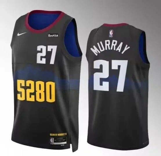 Basketball Jersey With Unique Design-Nuggets 27 Jamal Murray Black 2023-24 City Edition Swingman Basketball Jersey