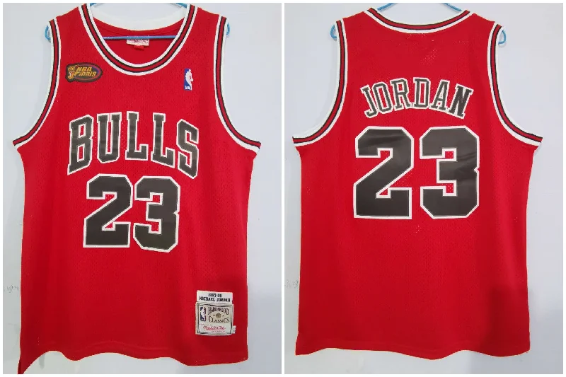 Basketball Jersey For Limited-Time Custom Orders-Bulls 23 Michael Jordan Red Finals Patch 1997-98 Hardwood Classics Basketball Jersey