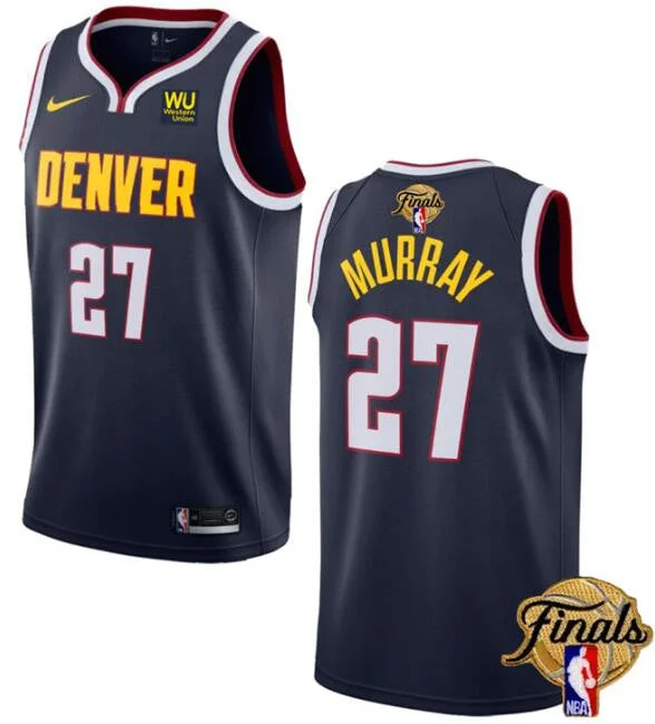 Basketball Jersey For Team Spirit-Nuggets 27 Jamal Murray Navy 2023 Finals Patch Icon Edition Swingman Basketball Jersey