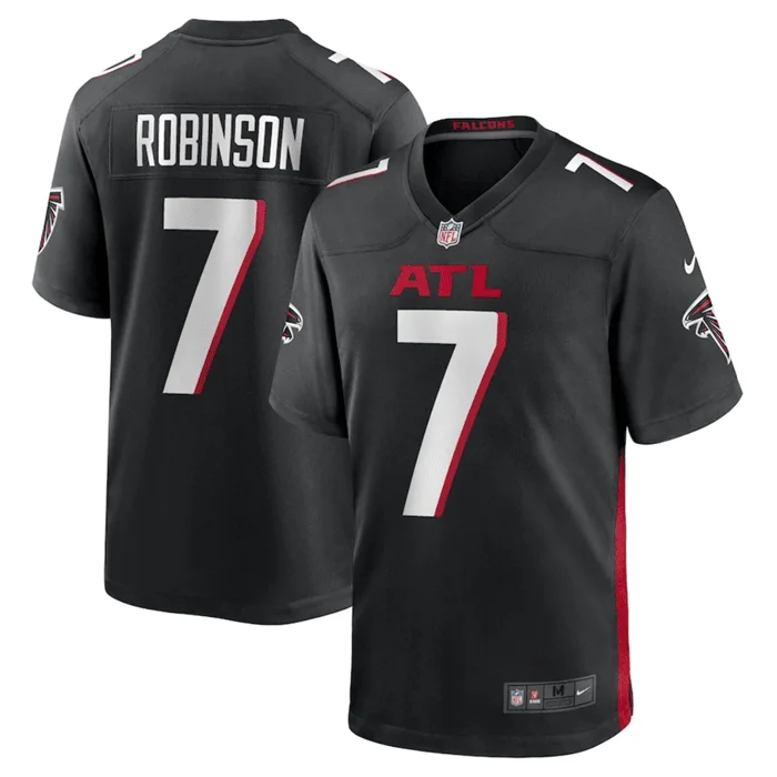 Football Jersey For Youth Sports Apparel-Men's Atlanta Falcons #7 Bijan Robinson Black Stitched Football Game Jersey