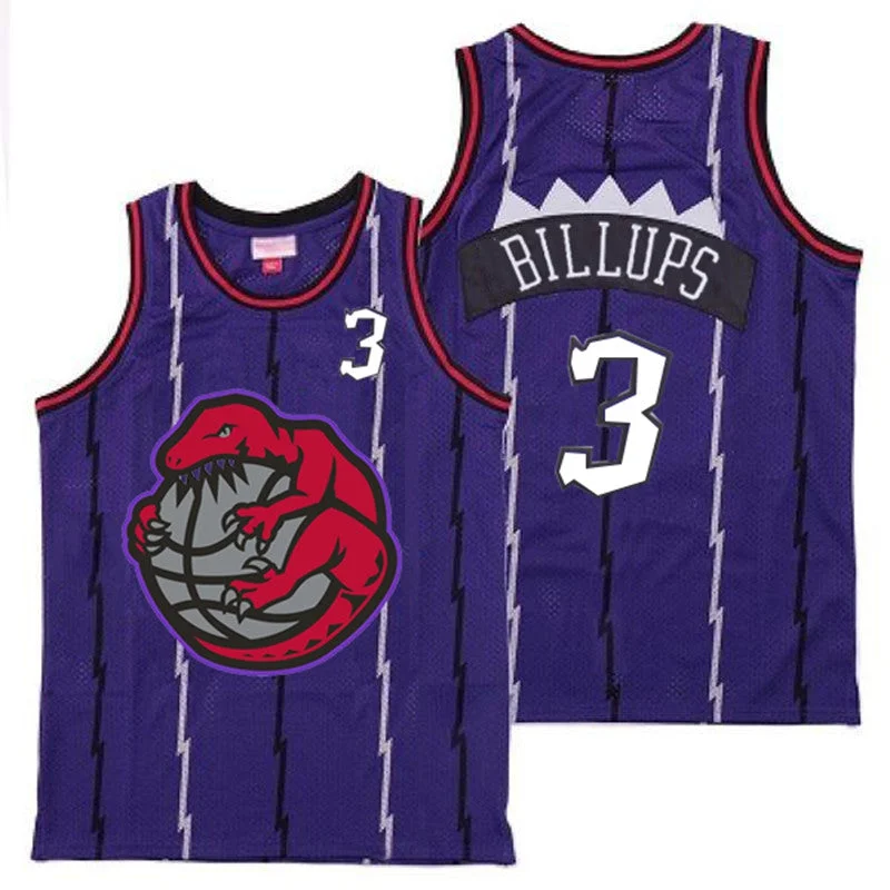 Basketball Jersey With Custom Logo Design-Raptors 3 Chauncey Billups Purple Retro Basketball Jerseys