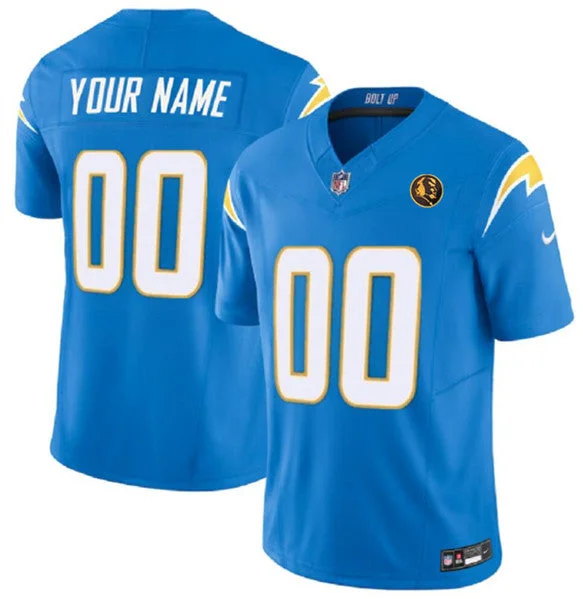 Football Jersey For Limited-Time Orders-Men's Los Angeles Chargers Active Player Custom Light Blue 2023 F.U.S.E. With John Madden Patch Vapor Limited Football Stitched Jersey