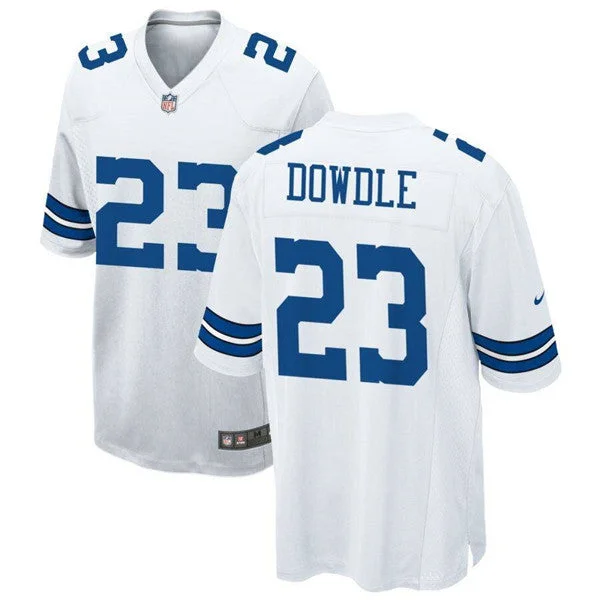 Football Jersey For Coaches-Men's Dallas Cowboys #23 Rico Dowdle White Stitched Football Game Jersey