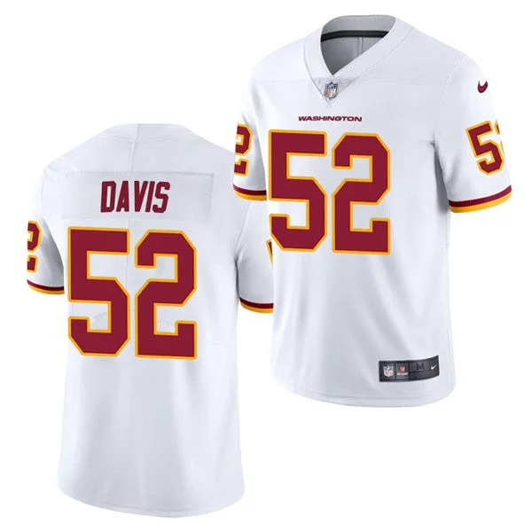 Football Jersey For Special Event Customization-Men's Washington Football Team #52 Jamin Davis White 2021 Draft Limited Stitched Jersey