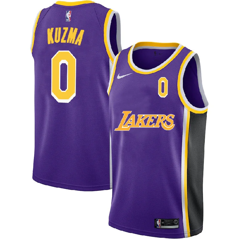 Basketball Jersey For Official Team Products-Lakers 0 Kyle Kuzma Purple 2020-2021 New City Edition Swingman Basketball Jerseys