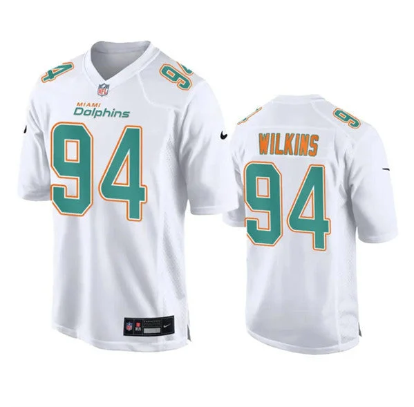 Football Jersey For Custom Fan Apparel Sales-Men's Miami Dolphins #94 Christian Wilkins White Fashion Vapor Untouchable Football Stitched Jersey