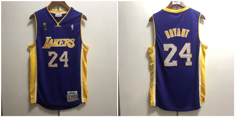 Basketball Jersey For Group Customization-Lakers 24 Kobe Bryant Purple Finals 2008-09 Hardwood Classics Basketball Jersey