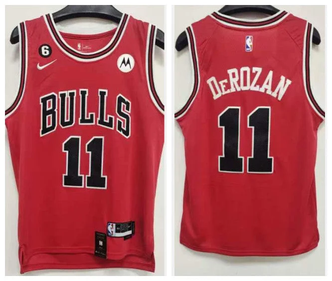 Basketball Jersey For Official Player Gear-Bulls 11 DeMar DeRozan Red 2022-23 Swingman Basketball Jersey