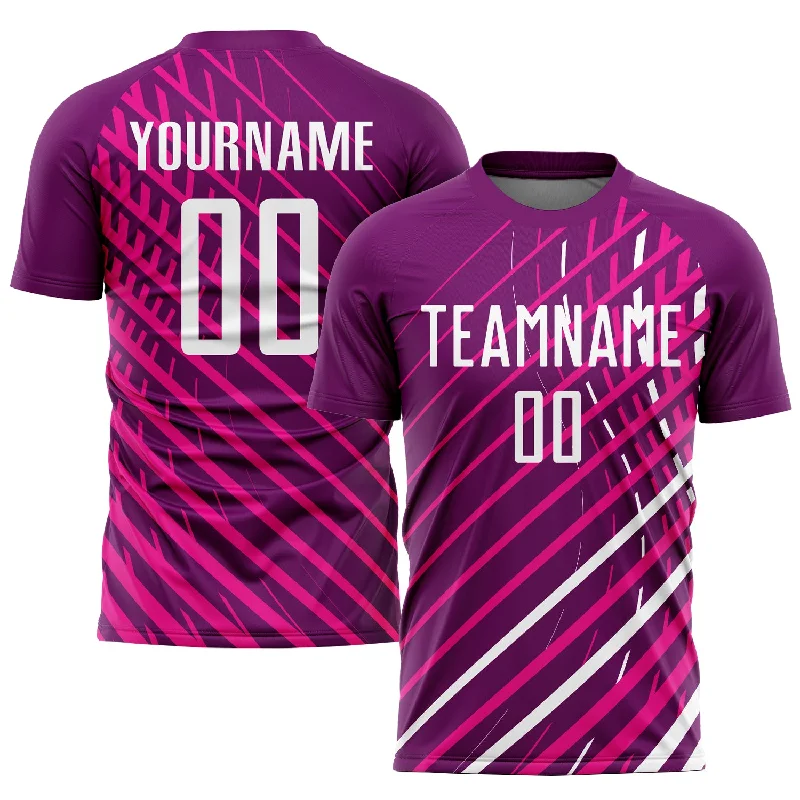 Football Jersey For Major League Supporters-Custom Pink White-Crimson Sublimation Soccer Uniform Jersey