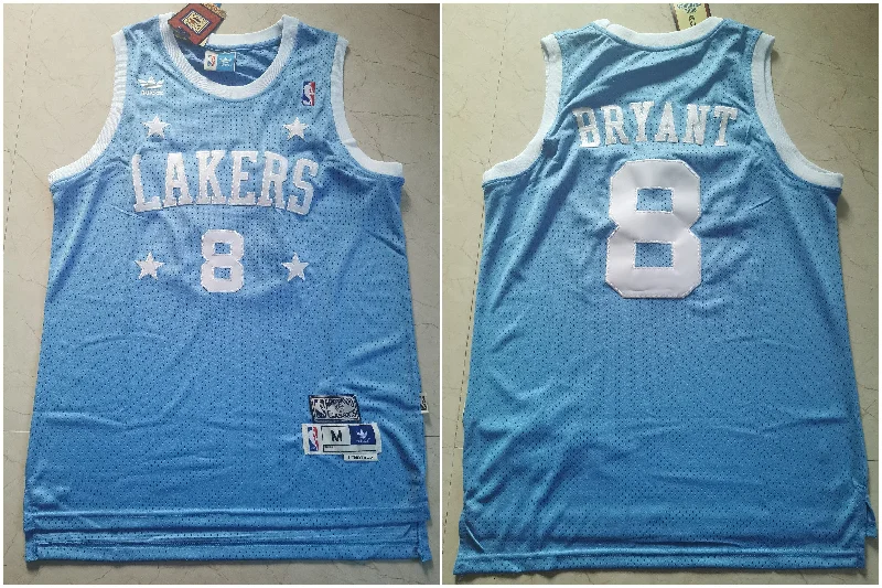 Basketball Jersey For Custom Branding-Lakers 8 Kobe Bryant Light Blue Hardwood Classics Basketball Jersey