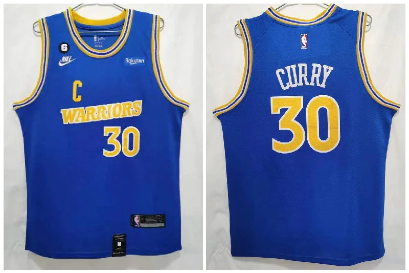 Basketball Jersey With Custom Embroidered Designs-Warriors 30 Stephen Curry Blue 2022-23 Swingman Basketball Jersey