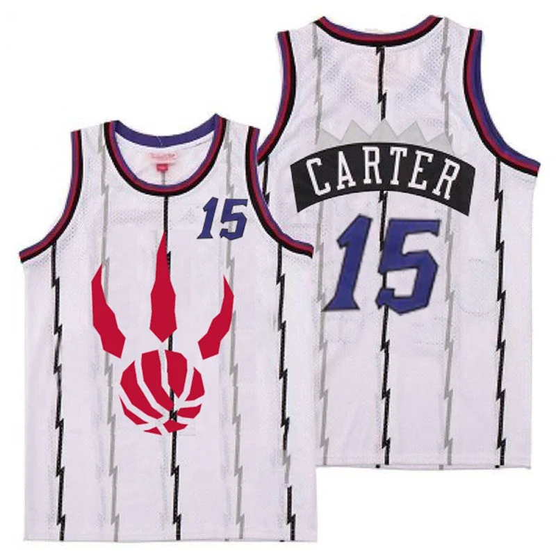 Basketball Jersey For Special Promotions-Raptors 15 Vince Carter White Throwback Basketball Jerseys