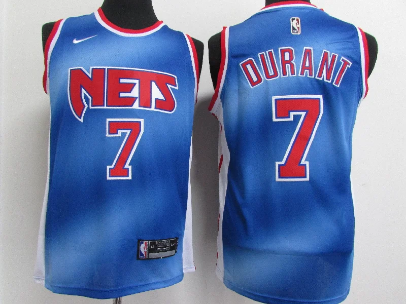 Basketball Jersey For Custom Designs-Nets 7 Kevin Durant Blue 2021 Classic Edition Swingman Basketball Jersey