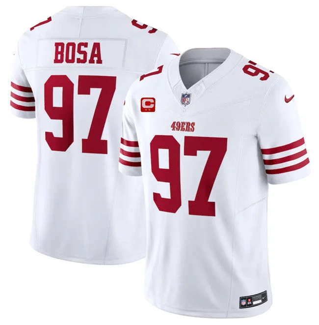 Football Jersey For Group Fundraising-Men's San Francisco 49ers #97 Nick Bosa White 2023 F.U.S.E. With 1-Star C Patch Vapor Untouchable Limited Football Stitched Jersey