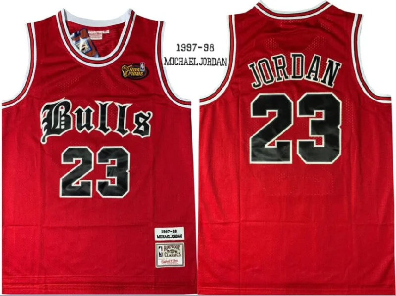 Basketball Jersey For Official Sports Orders-Bulls 23 Michael Jordan Red 1997-98 Hardwood Classics Finals Patch Basketball Jersey