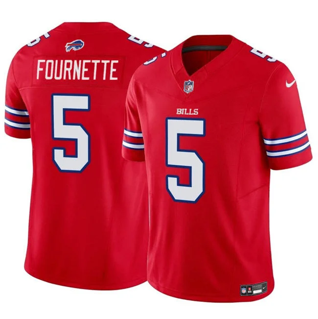 Football Jersey For Youth Sports Apparel-Men's Buffalo Bills #5 Leonard Fournette Red Vapor Untouchable Limited Football Stitched Game Jersey