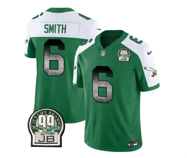 Football Jersey For Football Tournament Teams-Men's Philadelphia Eagles #6 DeVonta Smith Green/White 2023 F.U.S.E. Throwback Vapor Untouchable Limited Football Stitched Jersey