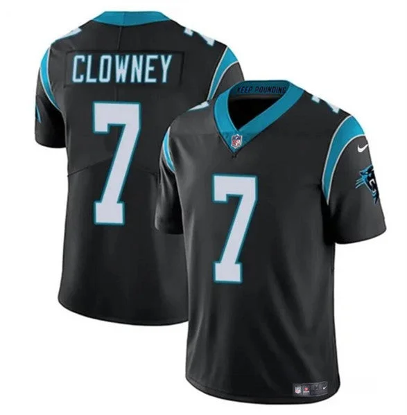 Football Jersey For Group Orders And Discounts-Men's Carolina Panthers #7 Jadeveon Clowney Black Vapor Limited Football Stitched Jersey