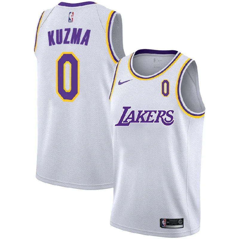 Basketball Jersey For Group Event Orders-Lakers 0 Kyle Kuzma White 2020-2021 New City Edition Swingman Basketball Jerseys