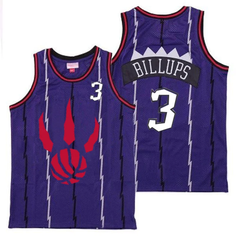 Basketball Jersey For Official League Orders-Raptors 3 Chauncey Billups Purple Throwback Basketball Jerseys