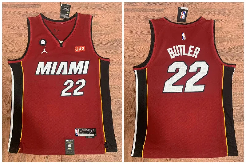 Basketball Jersey For Coaches-Heat 22 Jimmy Butler Red Swingman Basketball Jersey