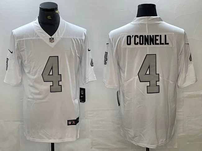 Football Jersey For Football Season Gear-Men's Las Vegas Raiders #4 Aidan O'Connell White Vapor Untouchable Football Stitched Jersey