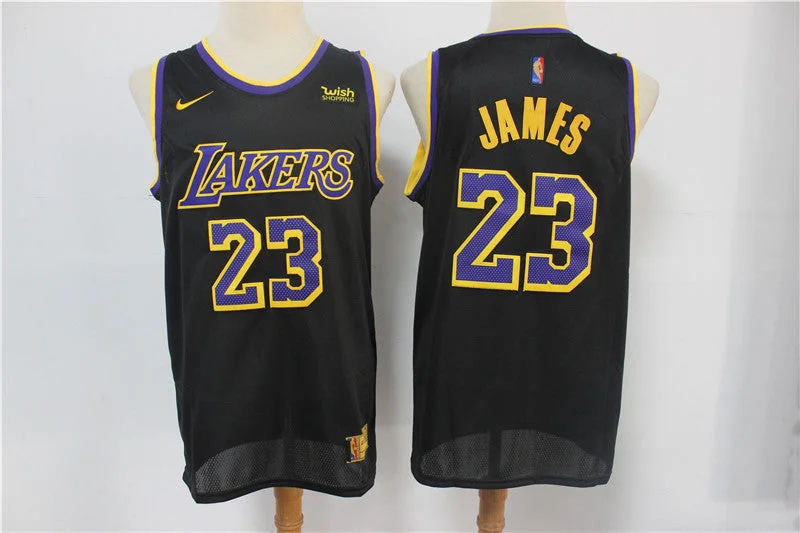 Basketball Jersey For Special Editions-Lakers 23 Lebron James Black 2021 Earned Edition Swingman Basketball Jersey