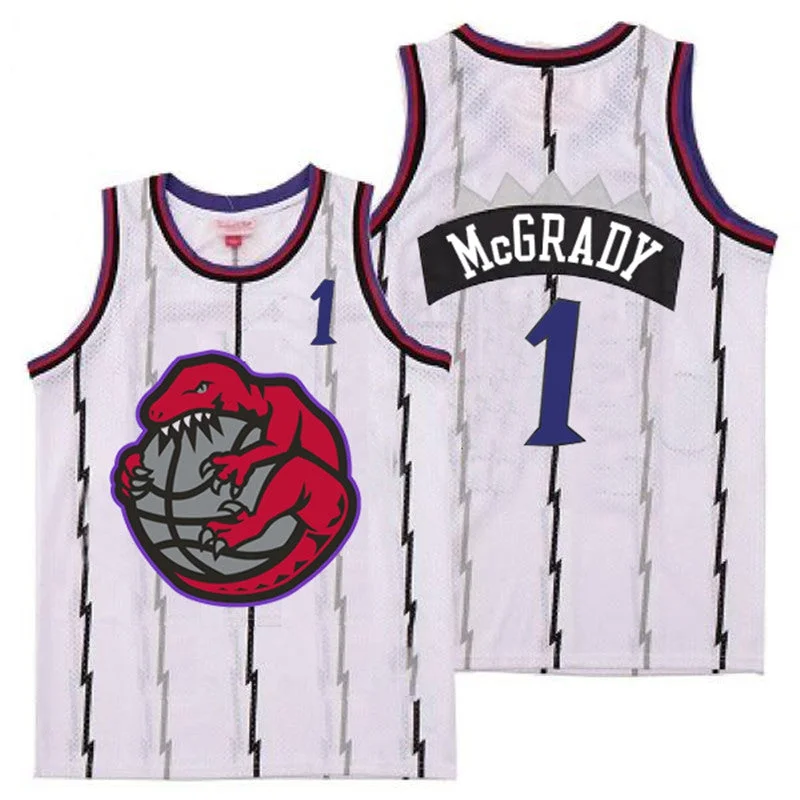 Basketball Jersey For Personalized Custom Team Gear-Raptors 1 Tracy McGrady White Retro Basketball Jerseys