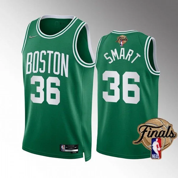 Basketball Jersey For Personalized School Spirit Gear-Celtics 36 Marcus Smart Green 2022 Finals Swingman Basketball Jersey