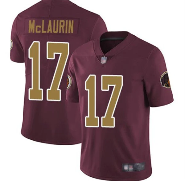 Football Jersey With Player And Team Logos-Men's Washington Football Team #17 Terry McLaurin Red Color Rush Limited Stitched Jersey