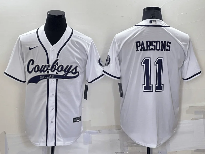 Baseball Jersey For Custom Branding-Men's Dallas Cowboys #11 Micah Parsons White Stitched Cool Base Baseball Jersey