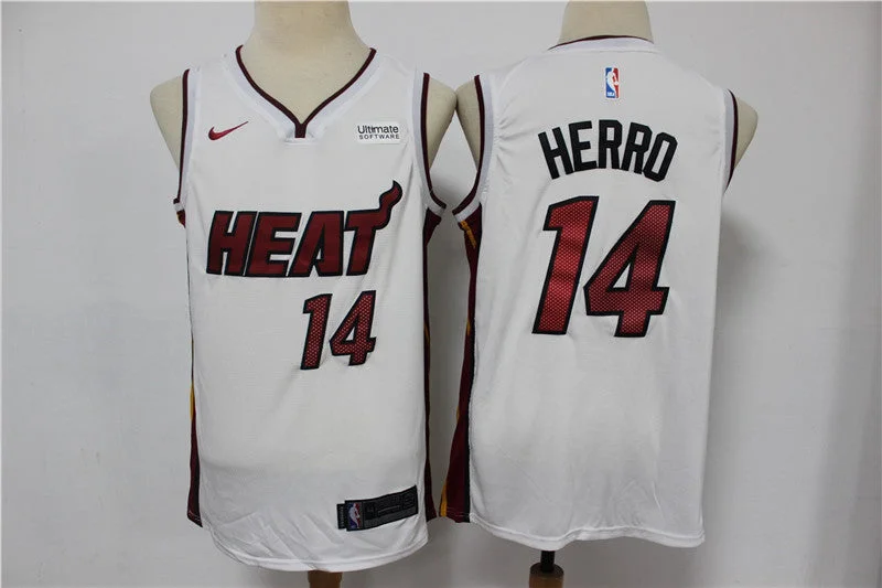 Basketball Jersey For Custom Team Gifts-Heat 14 Tyler Herro White Swingman Basketball Jersey