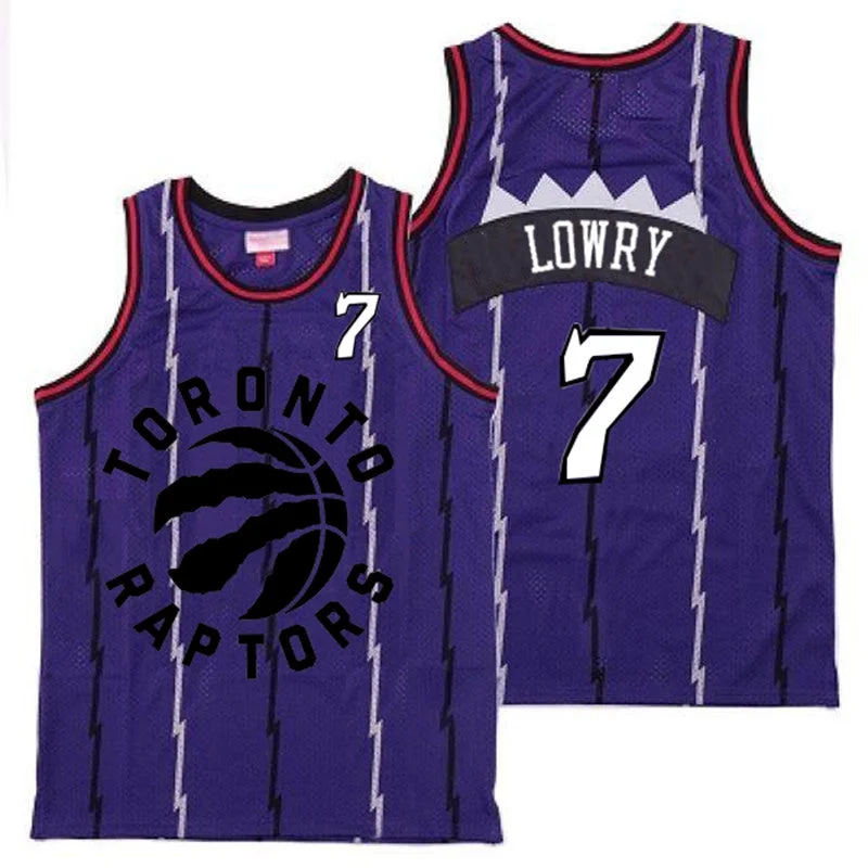 Basketball Jersey For Special School Customization-Raptors 7 Kyle Lowry Purple Retro Basketball Jersey