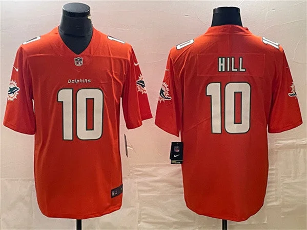 Football Jersey With Unique Design-Men's Miami Dolphins #10 Tyreek Hill Orange Vapor Untouchable Limited Football Stitched Jersey