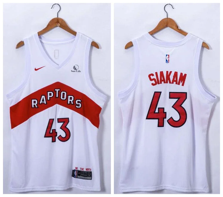 Basketball Jersey For Custom Team Wear-Raptors 43 Pascal Siakam White 2021 Swingman Basketball Jersey