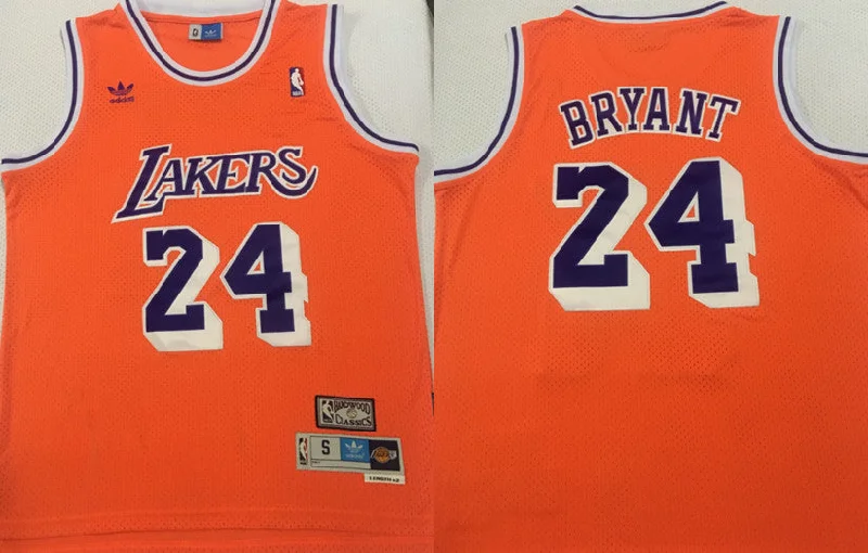 Basketball Jersey For Custom Team Colors-Lakers 24 Kobe Bryant Orange Hardwood Classics Basketball Jersey