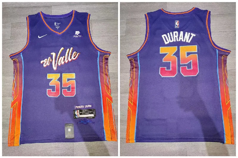 Basketball Jersey For Official Merchandise-Suns 35 Kevin Durant Purple 2023-24 City Edition Swingman Basketball Jersey