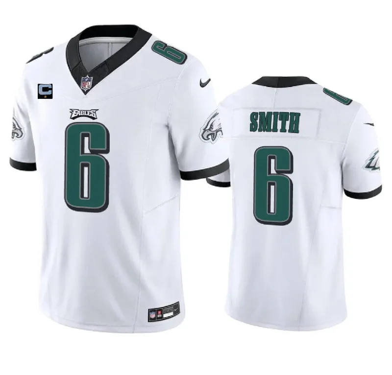 Football Jersey For High School Fan Gear-Men's Philadelphia Eagles #6 DeVonta Smith White 2023 F.U.S.E. With 1-Star C Patch Vapor Vapor Untouchable Limited Football Stitched Jersey