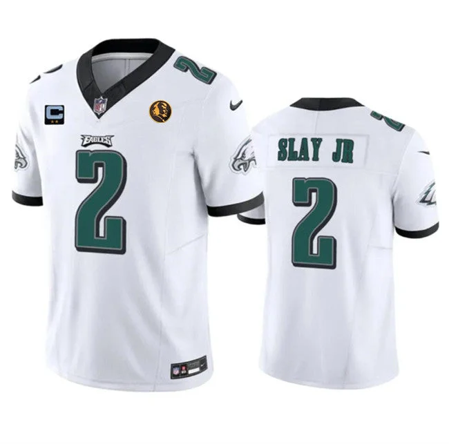 Football Jersey For Limited Editions-Men's Philadelphia Eagles #2 Darius Slay JR White 2023 F.U.S.E. With 2-star C Patch And John Madden Patch Vapor Limited Football Stitched Jersey