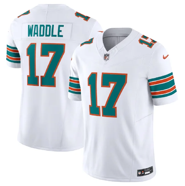 Football Jersey For Exclusive Team Gear-Men's Miami Dolphins #17 Jaylen Waddle White 2023 F.U.S.E Alternate Vapor Limited Football Stitched Jersey