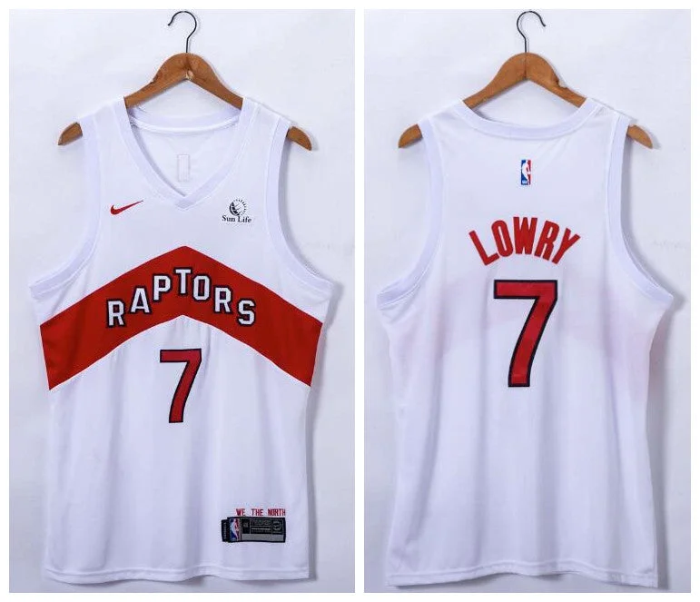 Basketball Jersey For Youth Teams-Raptors 7 Kyle Lowry White 2021 Swingman Basketball Jersey