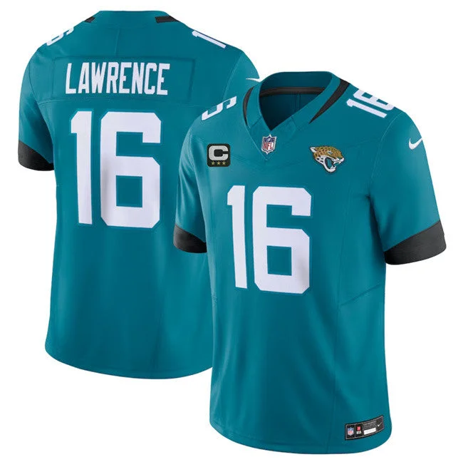 Football Jersey For Game Day Apparel Orders-Men's Jacksonville Jaguars #16 Trevor Lawrence Teal 2023 F.U.S.E With 3- Star C Patch Vapor Untouchable Limited Football Stitched Jersey