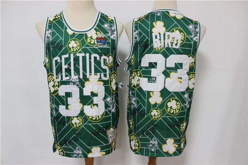 Basketball Jersey For College Tournament Teams-Celtics 33 Larry Bird Green Tear Up Pack Hardwood Classics Swingman Basketball Jersey