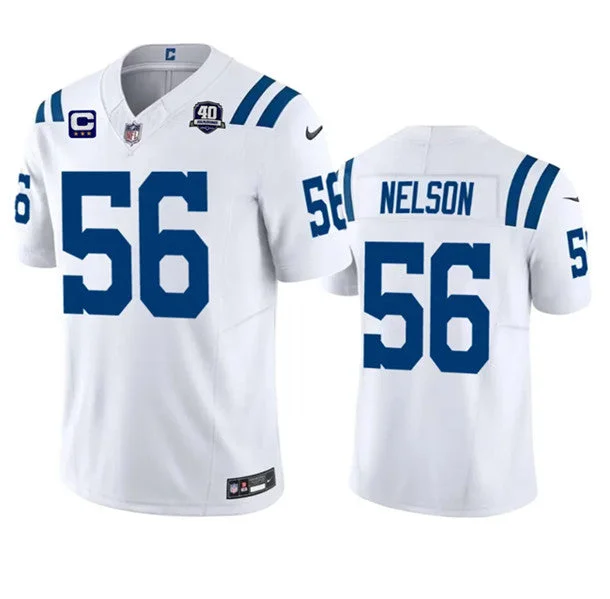 Football Jersey For Game Day Apparel Orders-Men's Indianapolis Colts #56 Quenton Nelson White 2023 F.U.S.E. 40th Anniversary With 1-Star C Patch Vapor Untouchable Limited Football Stitched Jersey