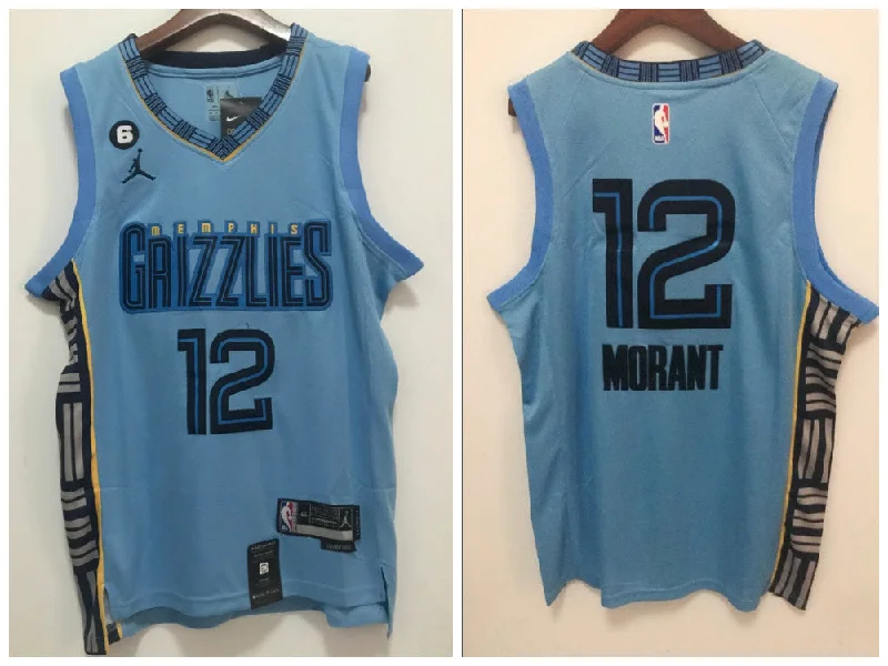 Basketball Jersey For Youth League Custom Orders-Grizzlies 12 Ja Morant Blue 2022-23 Swingman Basketball Jersey