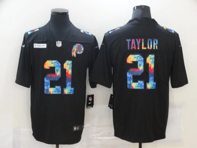 Football Jersey For Major League Supporters-Men's Washington Football Team #21 Sean Taylor 2020 Black Crucial Catch Limited Stitched Jersey