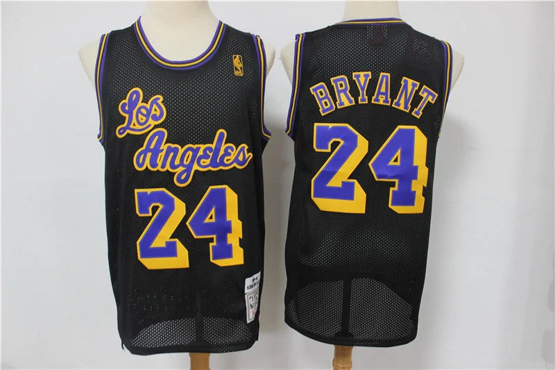 Basketball Jersey For Special School Customization-Lakers 24 Kobe Bryant Black Hardwood Classics Mesh Basketball Jersey