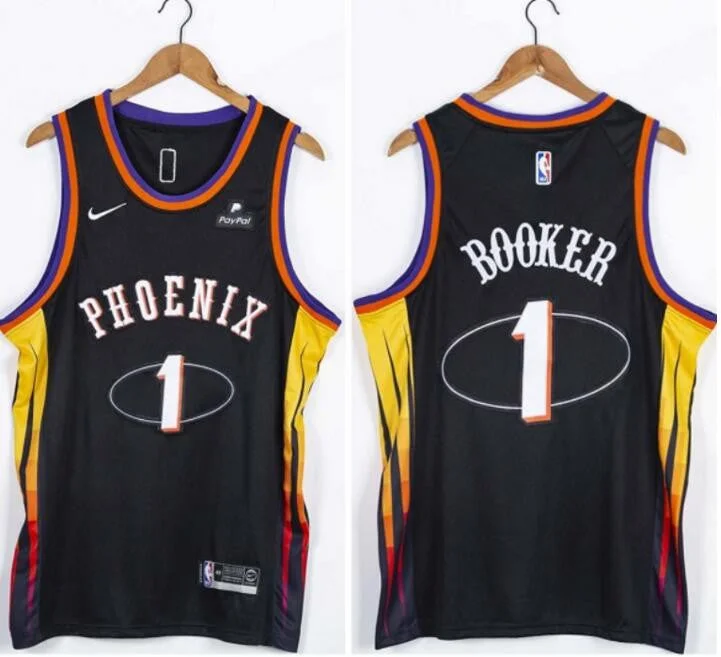 Basketball Jersey For Custom Orders-Suns 1 Devin Booker Black Swingman Basketball Jersey