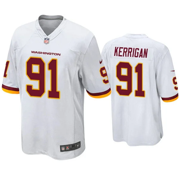 Football Jersey For Football Tournament Teams-Men's Washington Football Team White #91 Ryan Kerrigan Vapor Untouchable Limited Stitched Jersey